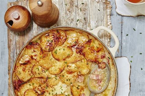 Potato, bacon and onion hotpot recipe .